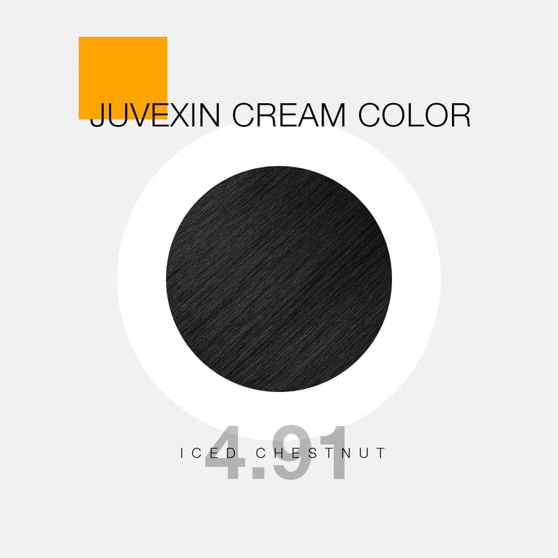 GK Hair Color - Juvexin Cream Color Pro Iced Chestnut 4.91