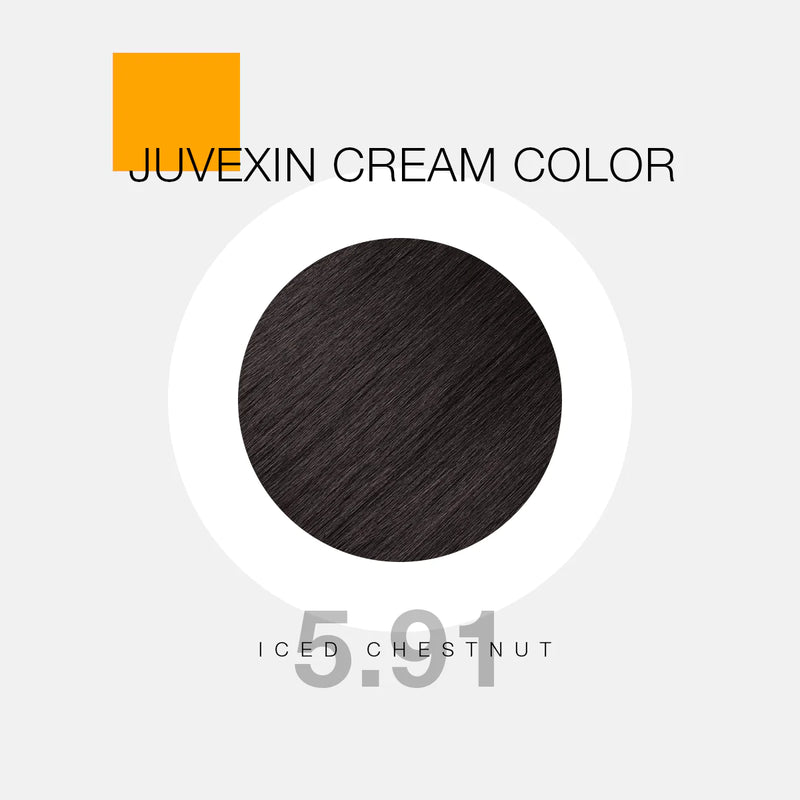 GK Hair Color - Juvexin Cream Color Pro Iced Chestnut 5.91