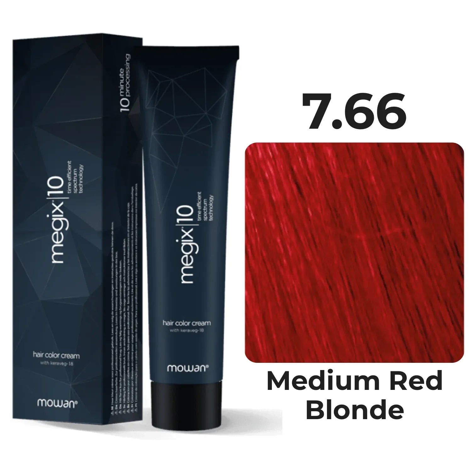 Mowan  - Megix Hair Color - Intese Red 7.66