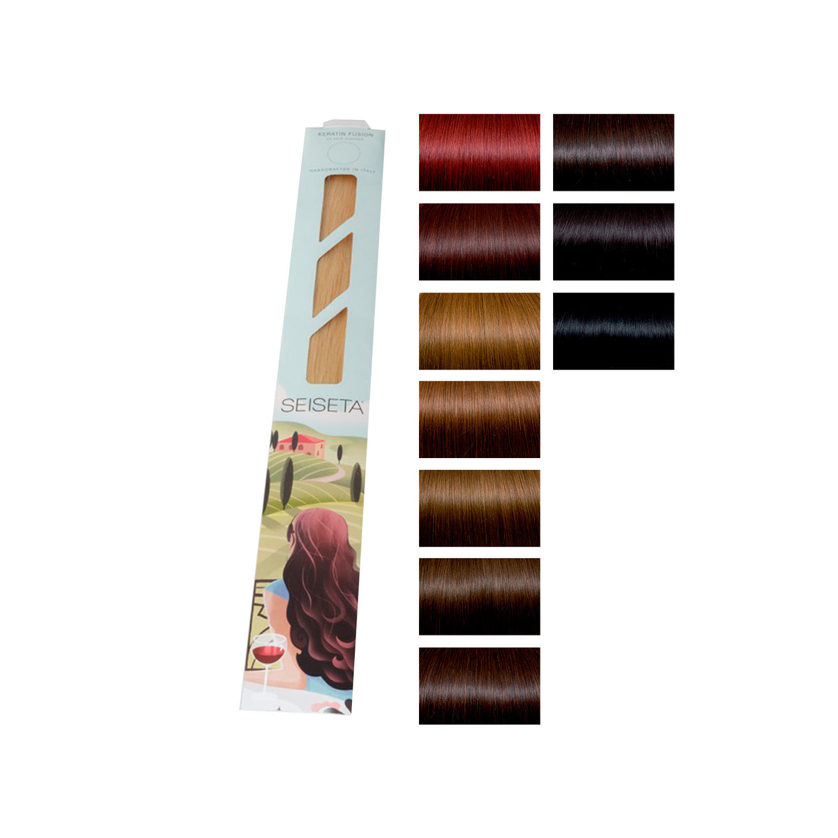 Seiseta The One Hair Extensions - Keratin Fusion Classic Colors - BASIC