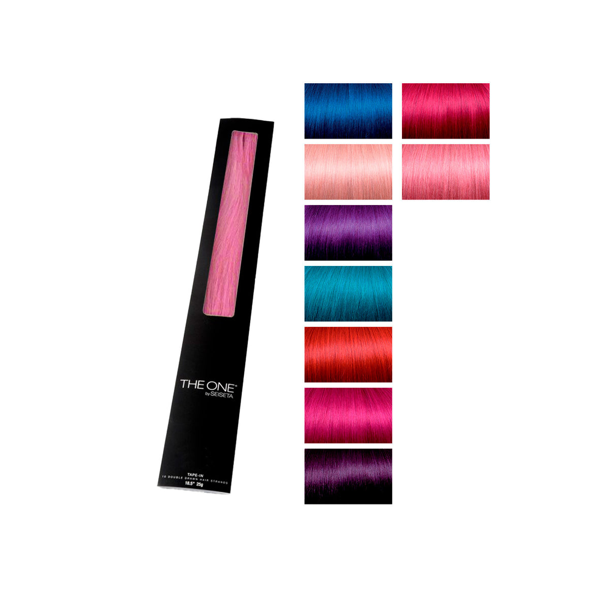 Seiseta The One Hair Extensions - Tape-In Double Drawn Crazy Colors