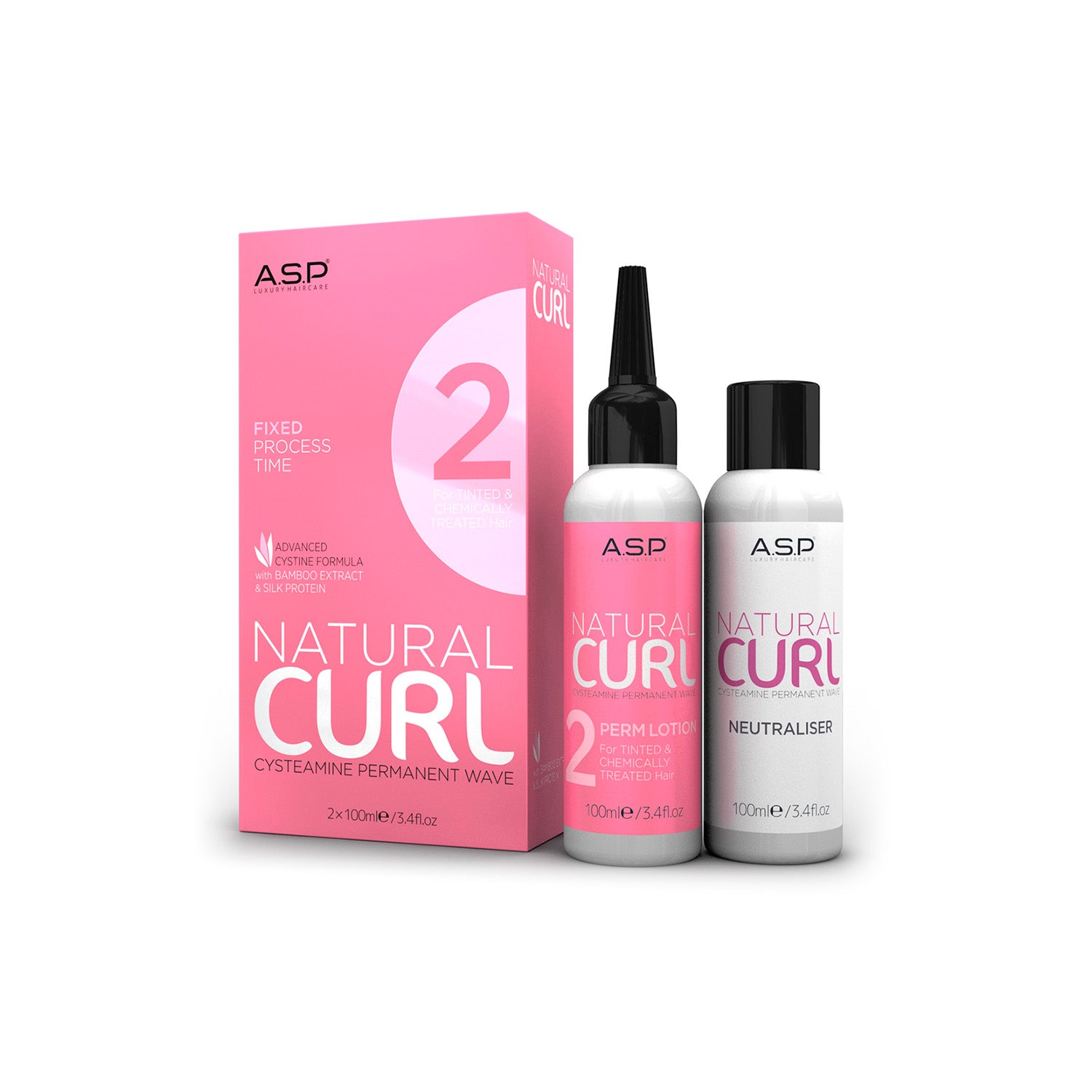 ASP  Natural Curl 2+Fix 2x100ml Professional Salon Products