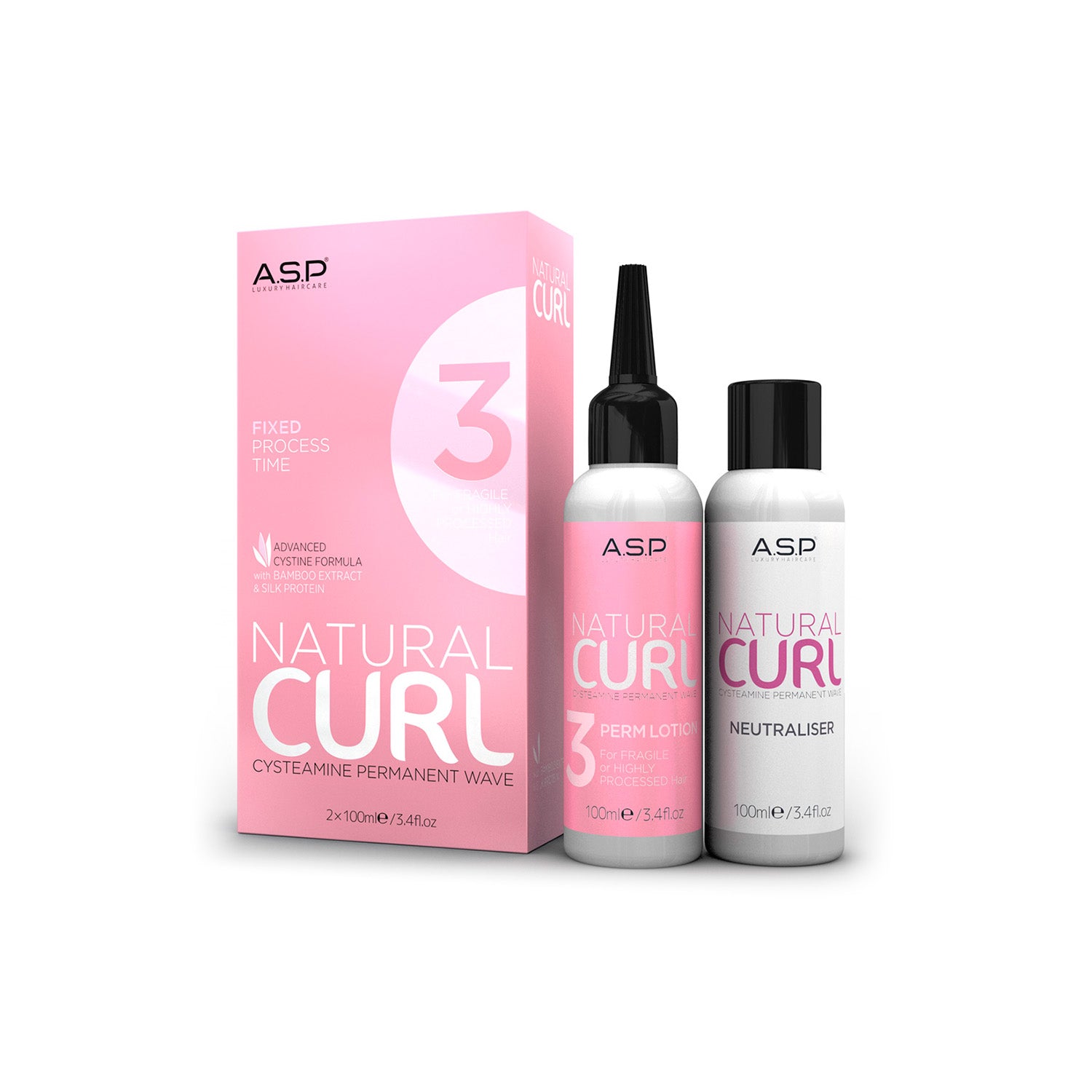 ASP - Natural Curl 3+Fix 2x100ml Professional Salon Products