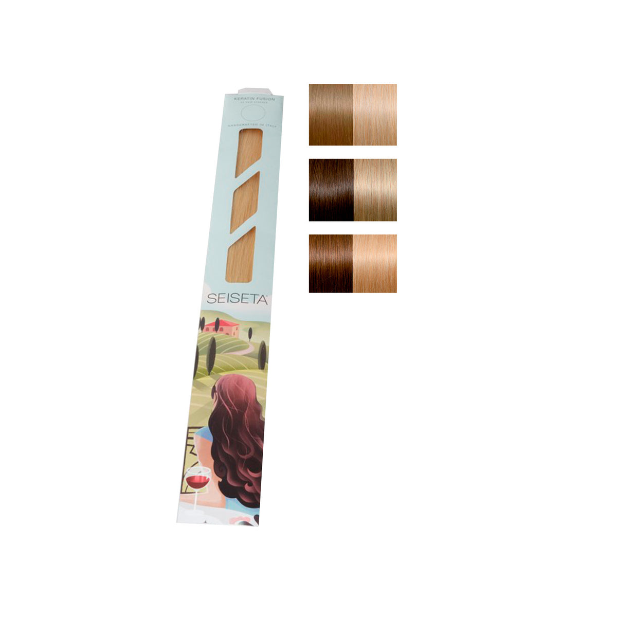Seiseta The One Hair Extensions - Keratin Fusion Classic Colors - HIGHLIGHTS