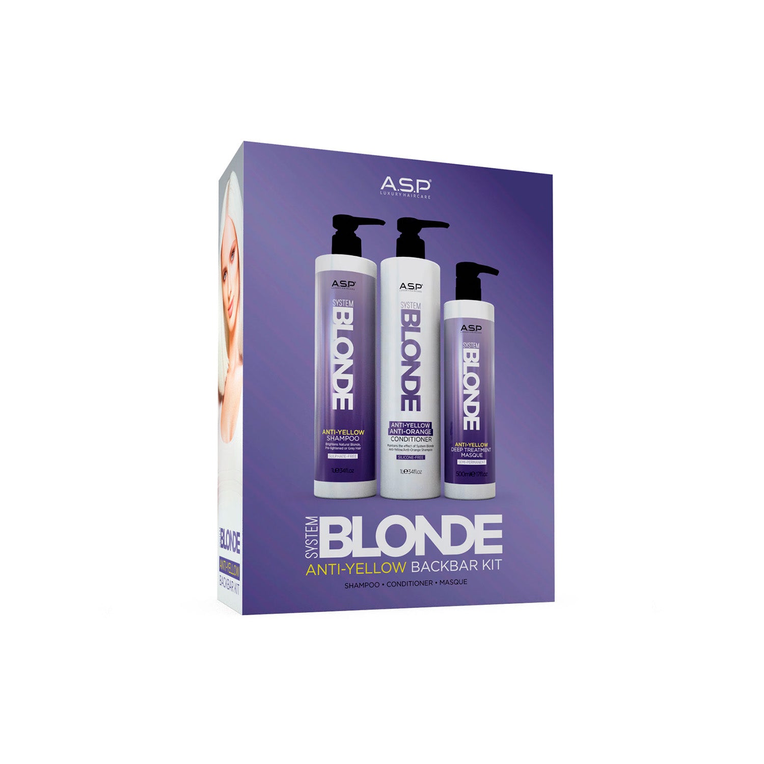 ASP System Blonde Back Back Kit Anti-Yellow Professional Salon Products